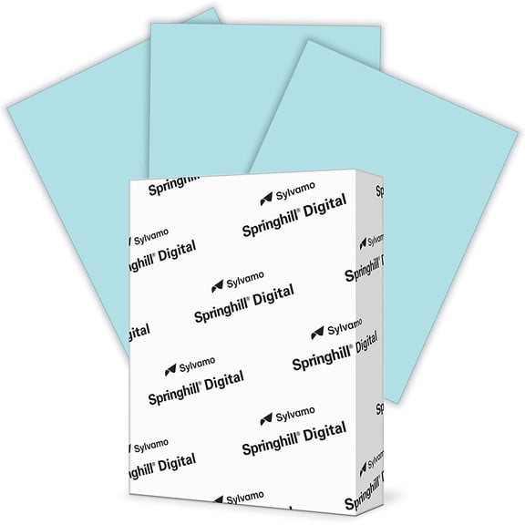Hanrise 8.5 x 11 Blue Colored Cardstock Paper, 67lb Vellum Bristol, 147gsm, 250 Sheets (1 Ream) Premium Lightweight Cardstock, Vellum Printer Paper with Textured Finish 026000R