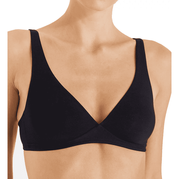 Hanro BLACK Cotton Sensation Full Busted Soft Cup Bra, US 32C, UK 32C