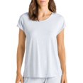 thumbnail image 1 of Hanro Women's Natural Elegance Short Sleeve Sleep Tee, Celestial Blue, Small, 1 of 2
