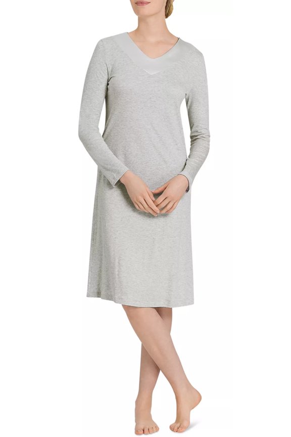 Womens Mira Long Sleeve Nightgown X-Small Cloud Melange - NWT $228
