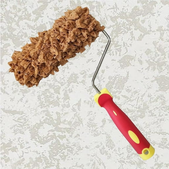 Hanroy 7" Seaweed Texture Sponge Paint Roller - Create Unique Wall Patterns, Hide Flaws, Easy DIY Tool for Walls & Furniture (RM478K)