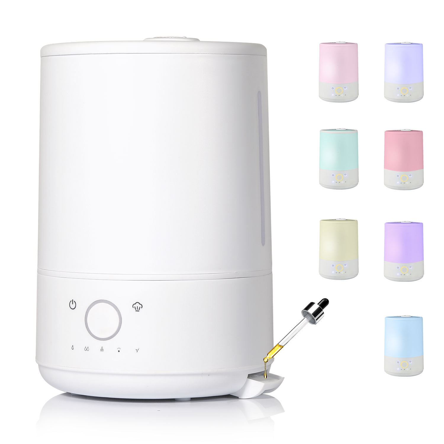Hanru 4L Humidifier, 2 in 1 Humidifier and Essential Oil Diffuser