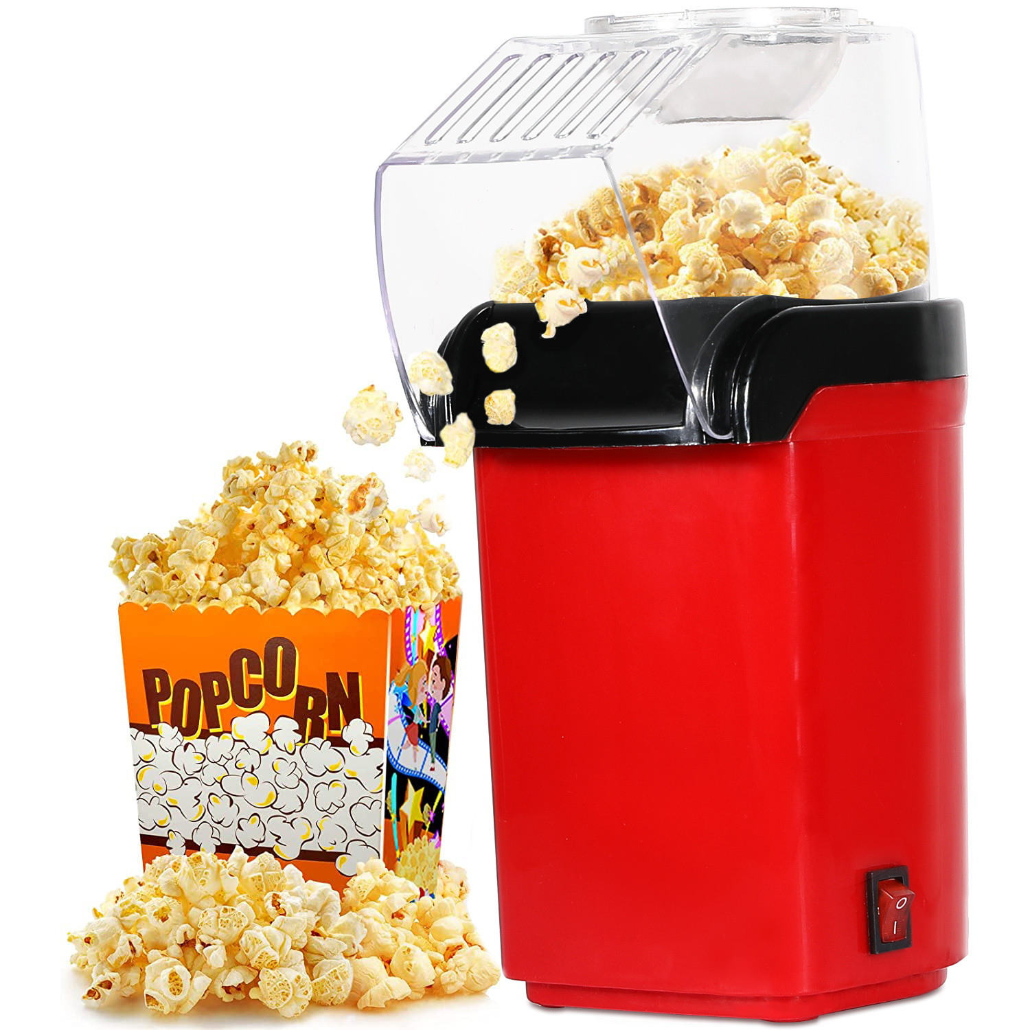 Cuisinart 1500Watt EasyPop Hot Air Popcorn Maker, Metallic Red