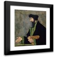 thumbnail image 1 of Hans Asper 12x14 Black Modern Framed Museum Art Print Titled - Portrait of Johannes Oekolampad (1531-50), 1 of 5