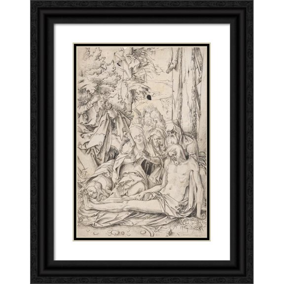 Hans Baldung 18x24 Black Ornate Framed Double Matted Museum Art Print Titled: The Civilization of Christ (1513)