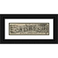 thumbnail image 1 of Hans Bock the Elder 18x8 Black Ornate Wood Framed Double Matted Museum Art Print Titled - Triumphal Procession of the Bacchus (1572), 1 of 5