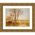 thumbnail image 1 of Hans Dvořàk 24x18 Gold Ornate Framed and Double Matted Museum Art Print Titled - Summer Landscape, 1 of 4