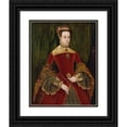 thumbnail image 1 of Hans Eworth 12x14 Black Ornate Wood Framed Double Matted Museum Art Print Titled: Portrait of Mary Fitzalan, Duchess of Norfolk (1565), 1 of 5