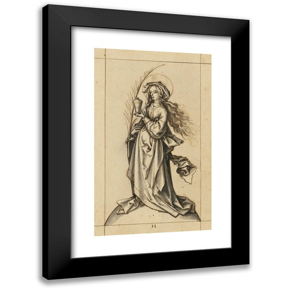 Hans Holbein The Elder 12x18 Black Modern Framed Museum Art Print Titled - St. Mary Magdalena (1500)