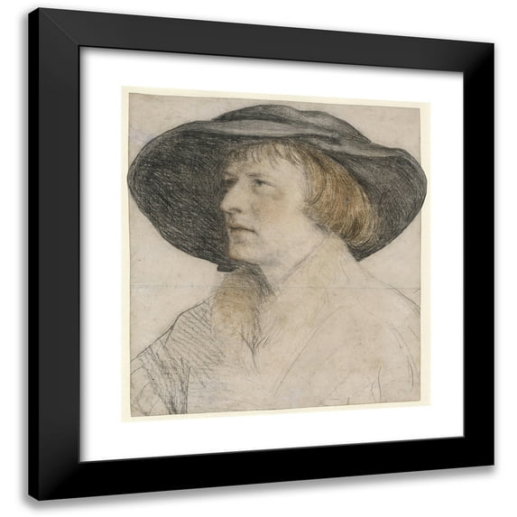 Hans Holbein The Younger 15x16 Black Modern Framed Museum Art Print Titled - Boniface Amerbach (1525)