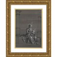 thumbnail image 1 of Hans Holbein The Younger 18x24 Gold Ornate Framed and Double Matted Museum Art Print Titled - Maria with Child Between Pillars (1520), 1 of 4