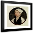 thumbnail image 1 of Hans Holbein The Younger 20x20 Black Modern Framed Museum Art Print Titled - Portrait of a Young Woman with a White Coif (1541), 1 of 5