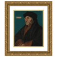 thumbnail image 1 of Hans Holbein The Younger 20x24 Gold Ornate Framed and Double Matted Museum Art Print Titled - Erasmus of Rotterdam (ca. 1532), 1 of 4