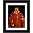 thumbnail image 1 of Hans Holbein the Younger 2x Matted 20x24 Black Ornate Framed Art Print 'Portrait of Henry VIII ', 1 of 2