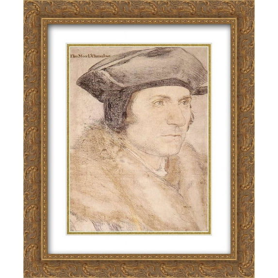 Hans Holbein the Younger 2x Matted 20x24 Gold Ornate Framed Art Print 'Sir Thomas More'
