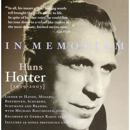 Hans Hotter - In Memoriam - Music & Performance - CD