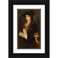 thumbnail image 1 of Hans Makart 10x14 Black Ornate Wood Framed Double Matted Museum Art Print Titled: Portrait of a Lady with a Fan (1885), 1 of 5