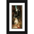 thumbnail image 1 of Hans Makart 10x18 Black Ornate Wood Framed Double Matted Museum Art Print Titled - Putti Near a Forest Brook (C. 1870), 1 of 5
