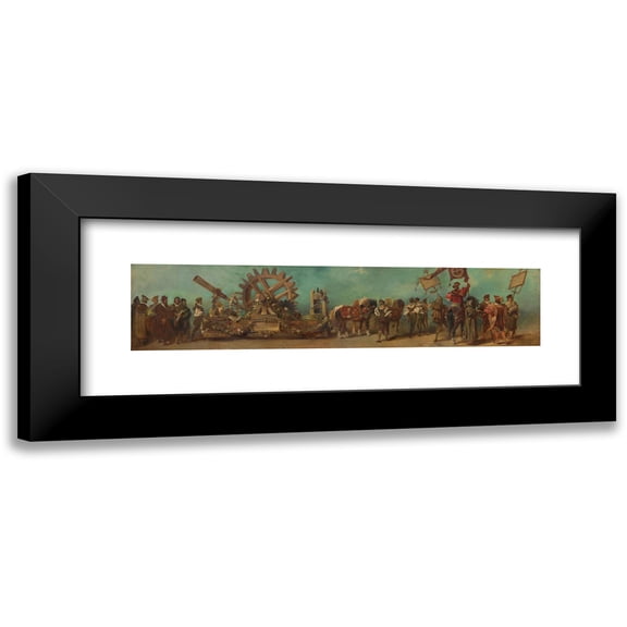 Hans Makart 18x7 Black Modern Framed Museum Art Print Titled - Design for the Pageant in 1879 - the Mechanical Engineers and Mechanics (1879)