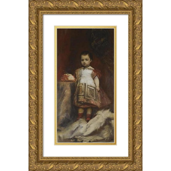 Hans Makart 9x14 Gold Ornate Wood Frame and Double Matted Museum Art Print Titled - Prince Gottfried Zu Hohenlohe-Schillingsfurst