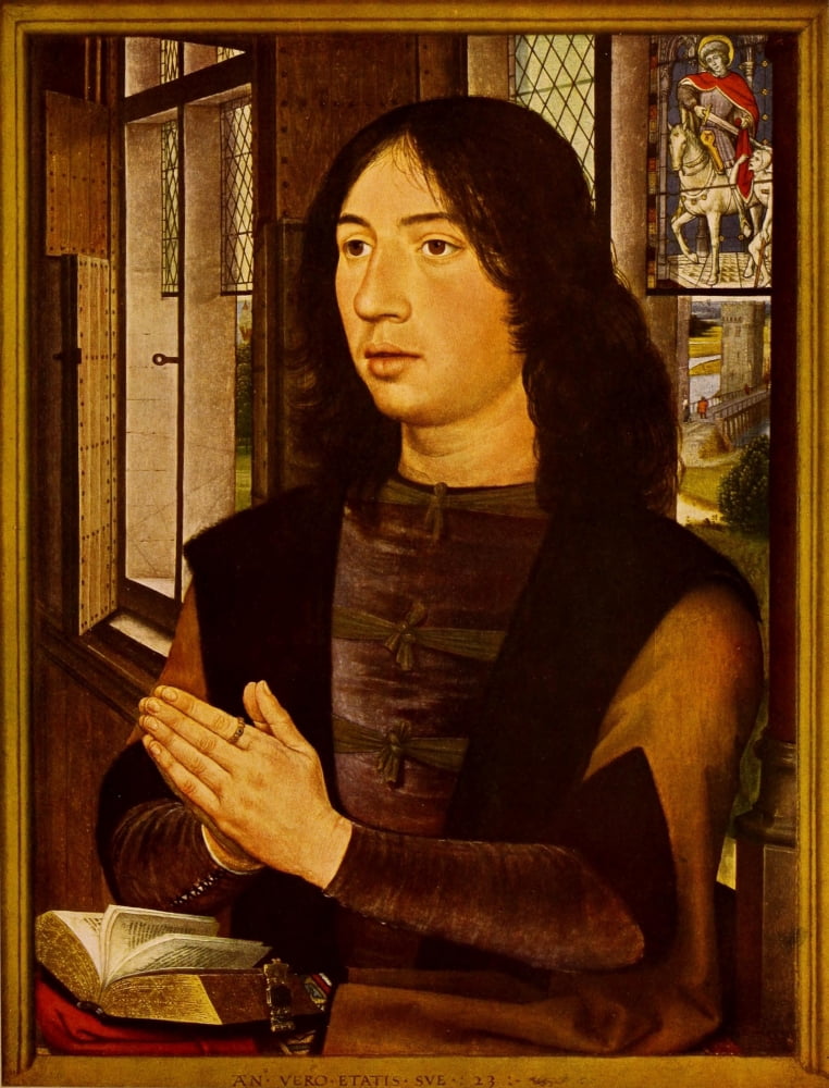 Hans Memling 1922 Martin van Nieuwenhove Canvas Art - Hans Memling (18 x 24)