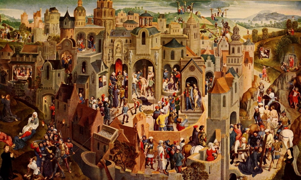 Hans Memling 1922 Passion of Christ Canvas Art - Hans Memling (18 x 24)