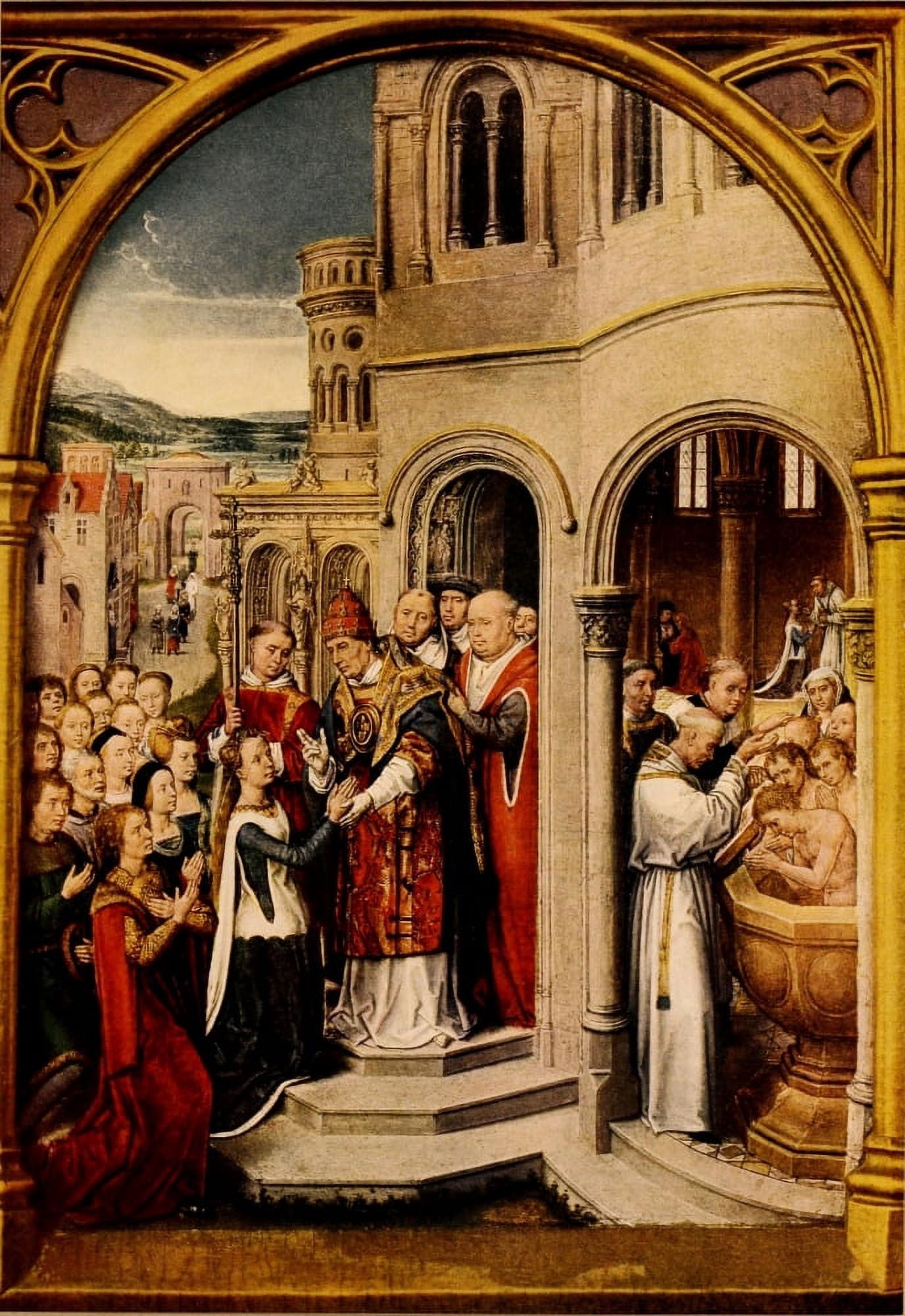 Hans Memling 1922 St Ursula in Rome Canvas Art - Hans Memling (24 x 36)