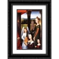 thumbnail image 1 of Hans Memling 2x Matted 18x24 Black Ornate Framed Art Print 'The Donne Triptych [detail: 4, central panel]', 1 of 2