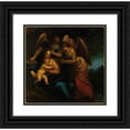 thumbnail image 1 of Hans Rottenhammer 21x20 Black Ornate Framed Double Matted Museum Art Print Titled: Madonna&nbsp;And Child Surrounded by Angels, 1 of 5