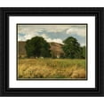 thumbnail image 1 of Hans Thoma 14x12 Black Ornate Wood Framed Double Matted Museum Art Print Titled: Meadow with Two Big Trees, 1 of 5