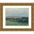 thumbnail image 1 of Hans Tichy 14x12 Gold Ornate Wood Frame and Double Matted Museum Art Print Titled - Dutch Landscape (1910), 1 of 4