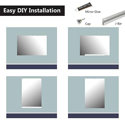 Hans Wall-Mounted Activity Mirror for Gymnastics,Fitness(48"X32") (1)