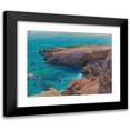 thumbnail image 1 of Hans Wilt 18x15 Black Modern Framed Museum Art Print Titled - A Rocky Coast, in the Background a Sailing Boat (1902), 1 of 5