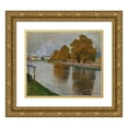 thumbnail image 1 of Hans Wilt 23x20 Gold Ornate Framed and Double Matted Museum Art Print Titled - The Salzach Near Hallein (1902), 1 of 4