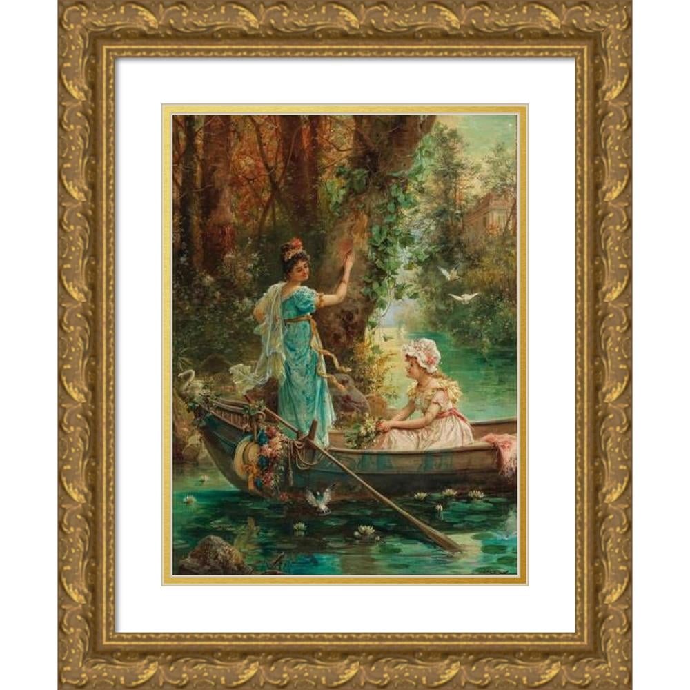 Hans Zatzka 14x18 Gold Ornate Wood Frame and Double Matted Museum