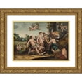 thumbnail image 1 of Hans von Aachen 18x13 Gold Ornate Wood Frame and Double Matted Museum Art Print Titled - The Judgement of Paris, 1 of 4
