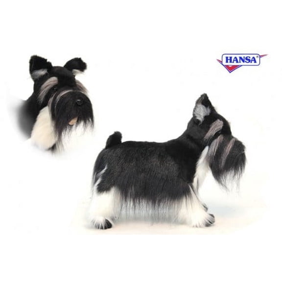 Hansa 18" Miniature Schnauzer Plush Toy Stuffed Animal Hand Crafted Soft Cuddly