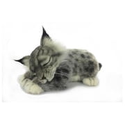 Hansa 7813 11 in. Lynx Baby Laying Plush Toys - Set of 4