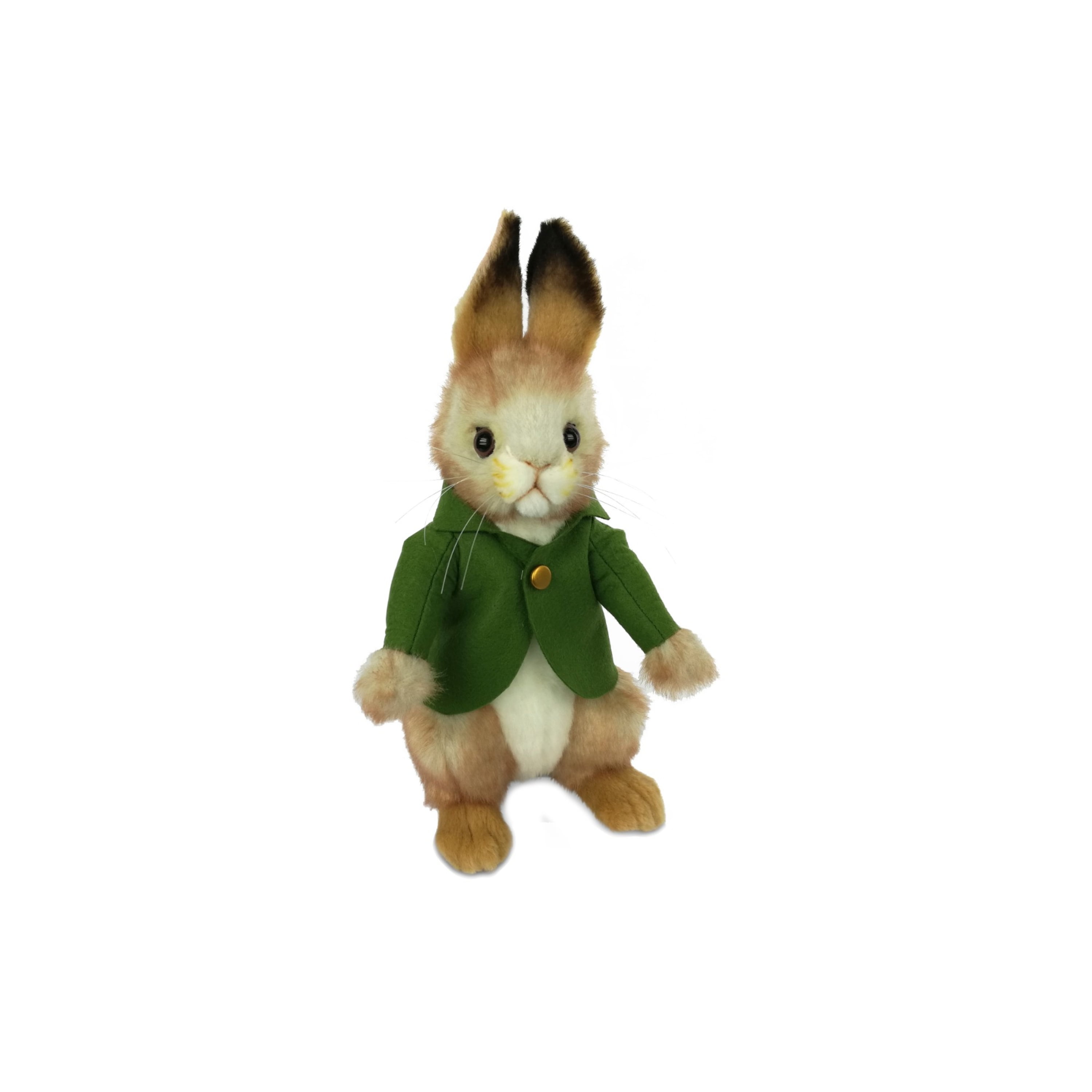 HANSA Handcrafted Plush Bunny Toy - 14 Inches, White, Realistic & Cuddly | Ages 3 And Up