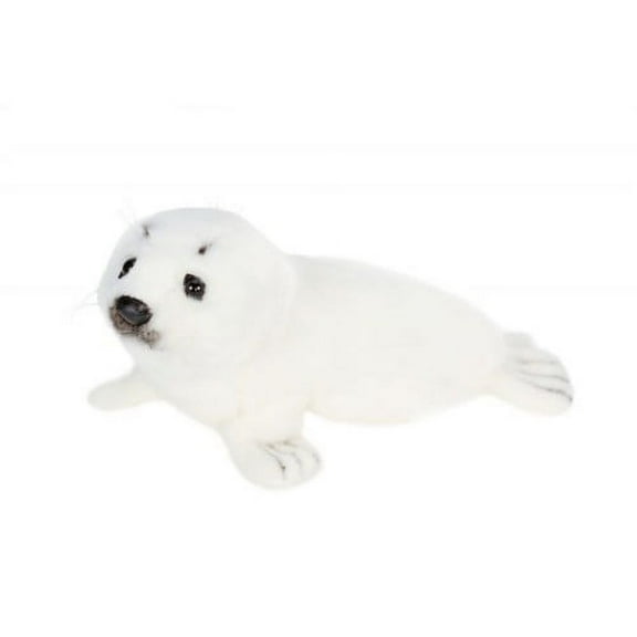 Hansa Lying White Seal Plush Toy