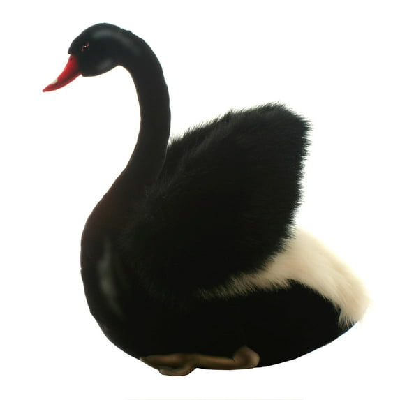 Hansa Plush Black Swan, 11"