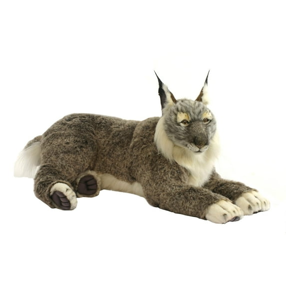 Hansa Plush Laying Lynx, 27.5"