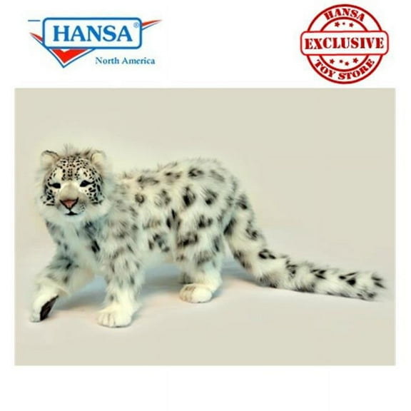 Hansa Standing Snow Leopard Plush Toy