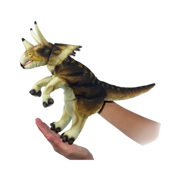 Hansa - Triceratops Puppet, 17"
