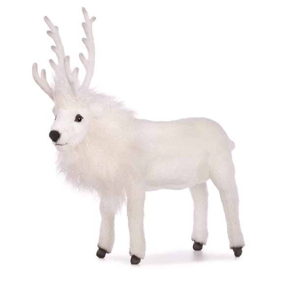 Hansa White Reindeer Plush Toy