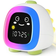 Hansang Kids Alarm Clock, Ok to Wake Alarm Clock with Sleep Training, Night Light, Dinosaur Digital Alarm Clock with Sleep Sound Machine