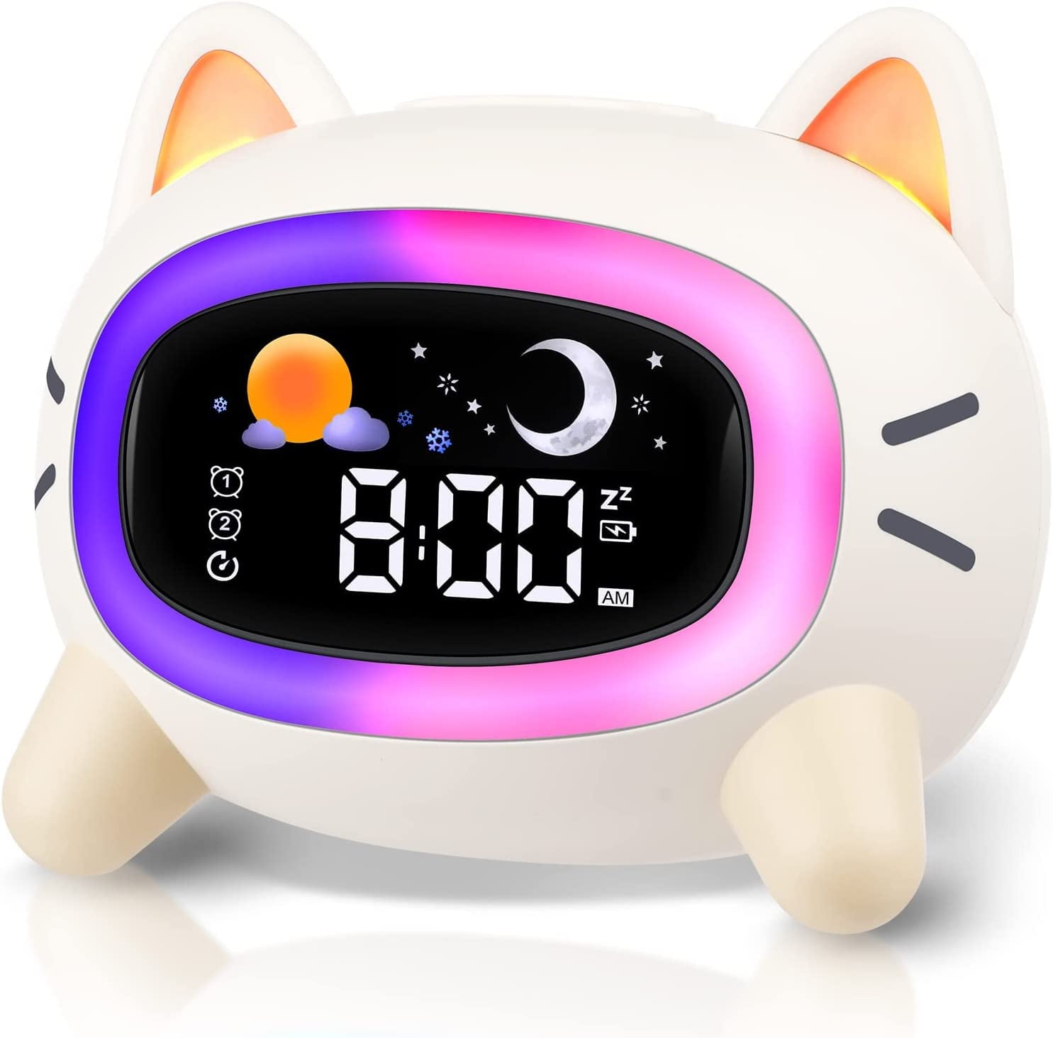 Hansang Kids Alarm Clock,Ok to Wake Clock with Sleep Training, Night