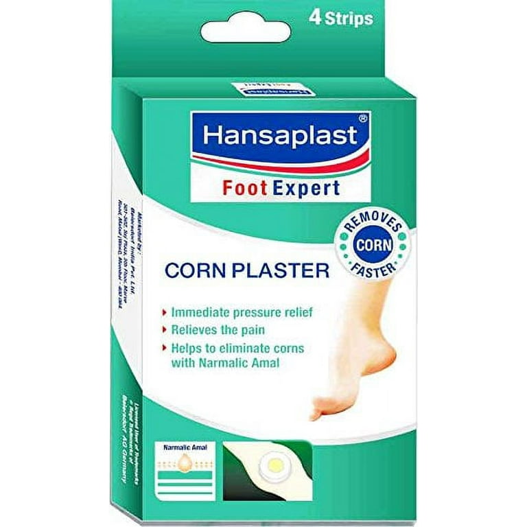 4 x Hansaplast Corn Plaster Strips, Corn Removal Plaster (size: 76