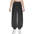 thumbnail image 1 of Hansber Children Kung Fu Training Sports Pants Boys Girls Loose Fit Satiny Harem Trousers Casual Wear Black 16, 1 of 5