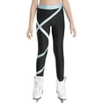 thumbnail image 1 of Hansber Girl's Athletic Leggings Figure Ice Skating Tight Pants Gym Workout Fitness Sport Active Dance Wear Light Blue 16, 1 of 9